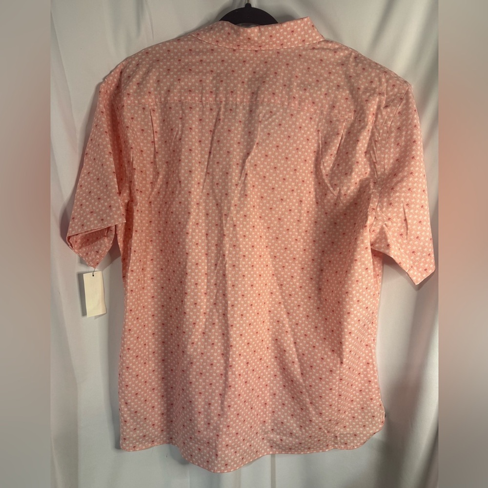 Van Heusen Men's Light Pink Palm Tree Pattern Shirt - Picture 6 of 7